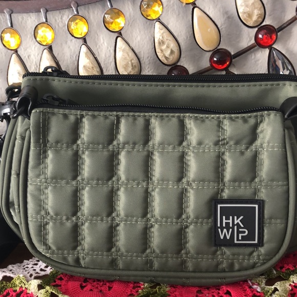 NWT IHKWIP Nylon Detachable Double Pouch Crossbody w/Strap - Picture 3 of 9